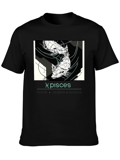 Pisces Zodiac T-Shirt - Caring Intuitive Spiritual