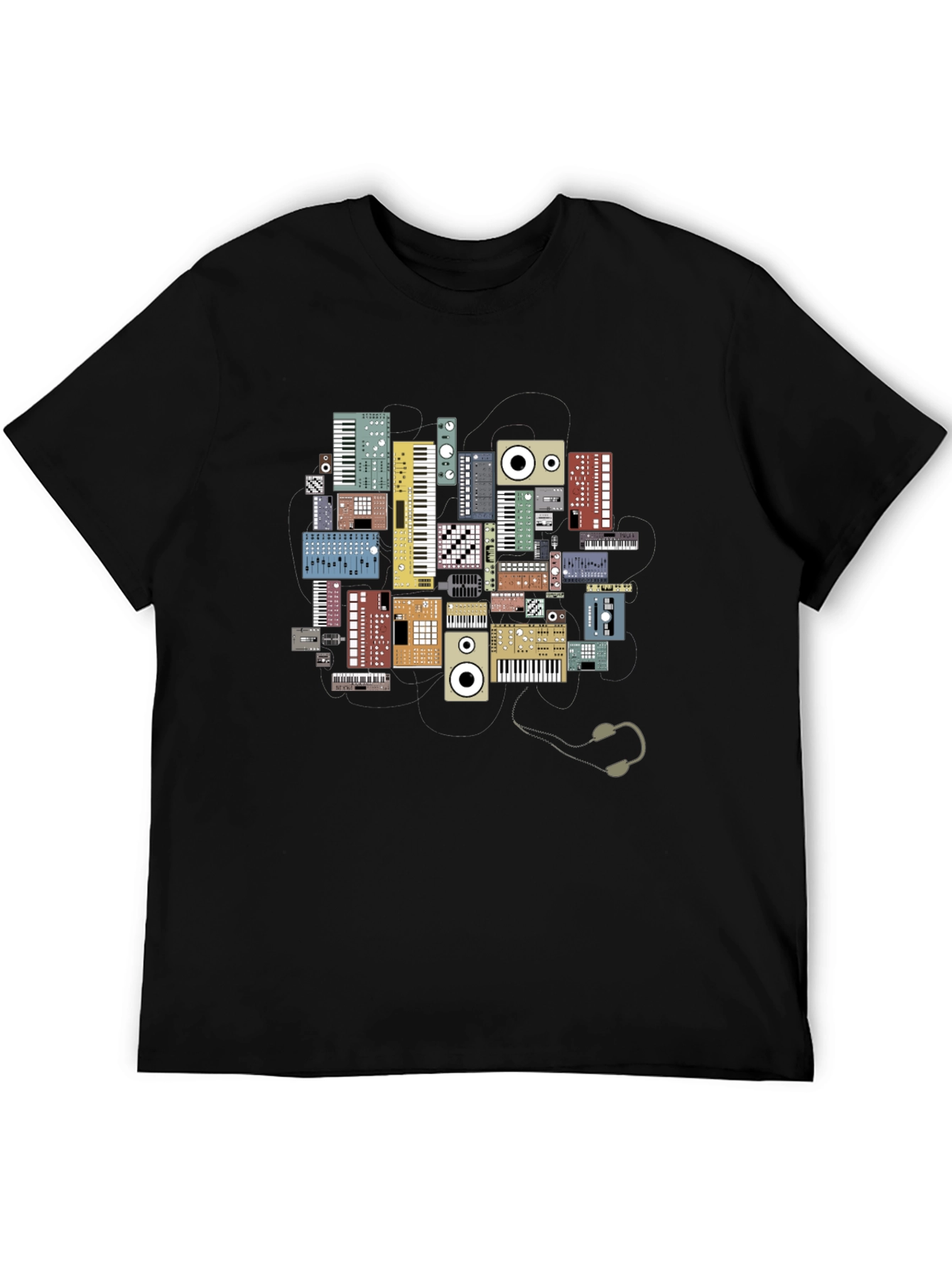 Synth Keyboard T-Shirt - Musical Instrument Graphic Tee