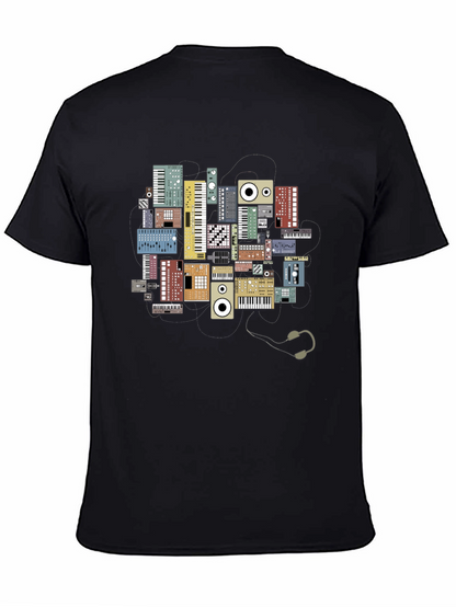 Synth Keyboard T-Shirt - Musical Instrument Graphic Tee