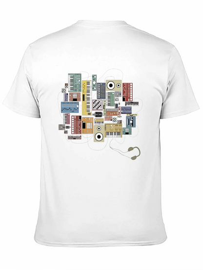 Synth Keyboard T-Shirt - Musical Instrument Graphic Tee
