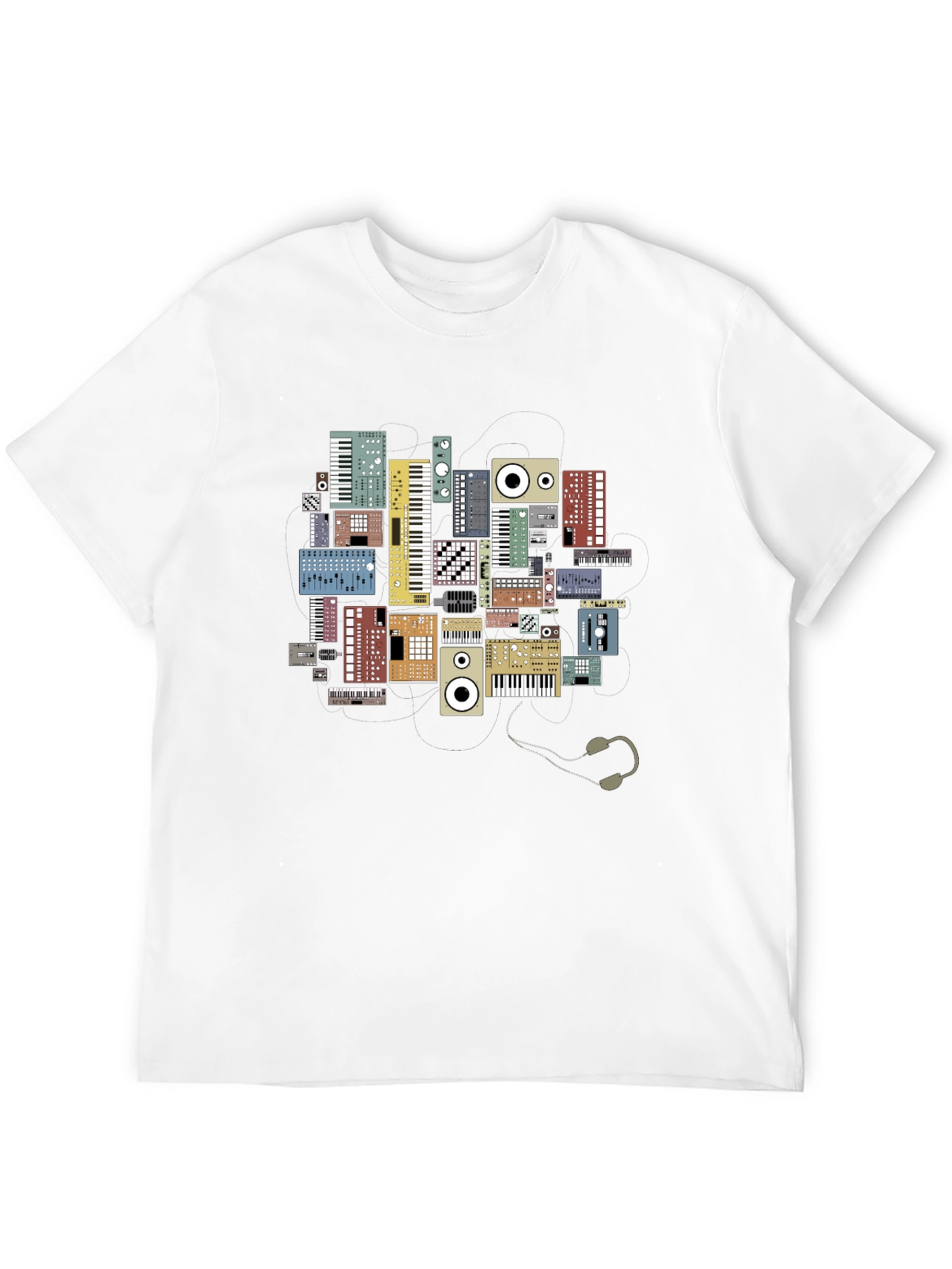 Synth Keyboard T-Shirt - Musical Instrument Graphic Tee