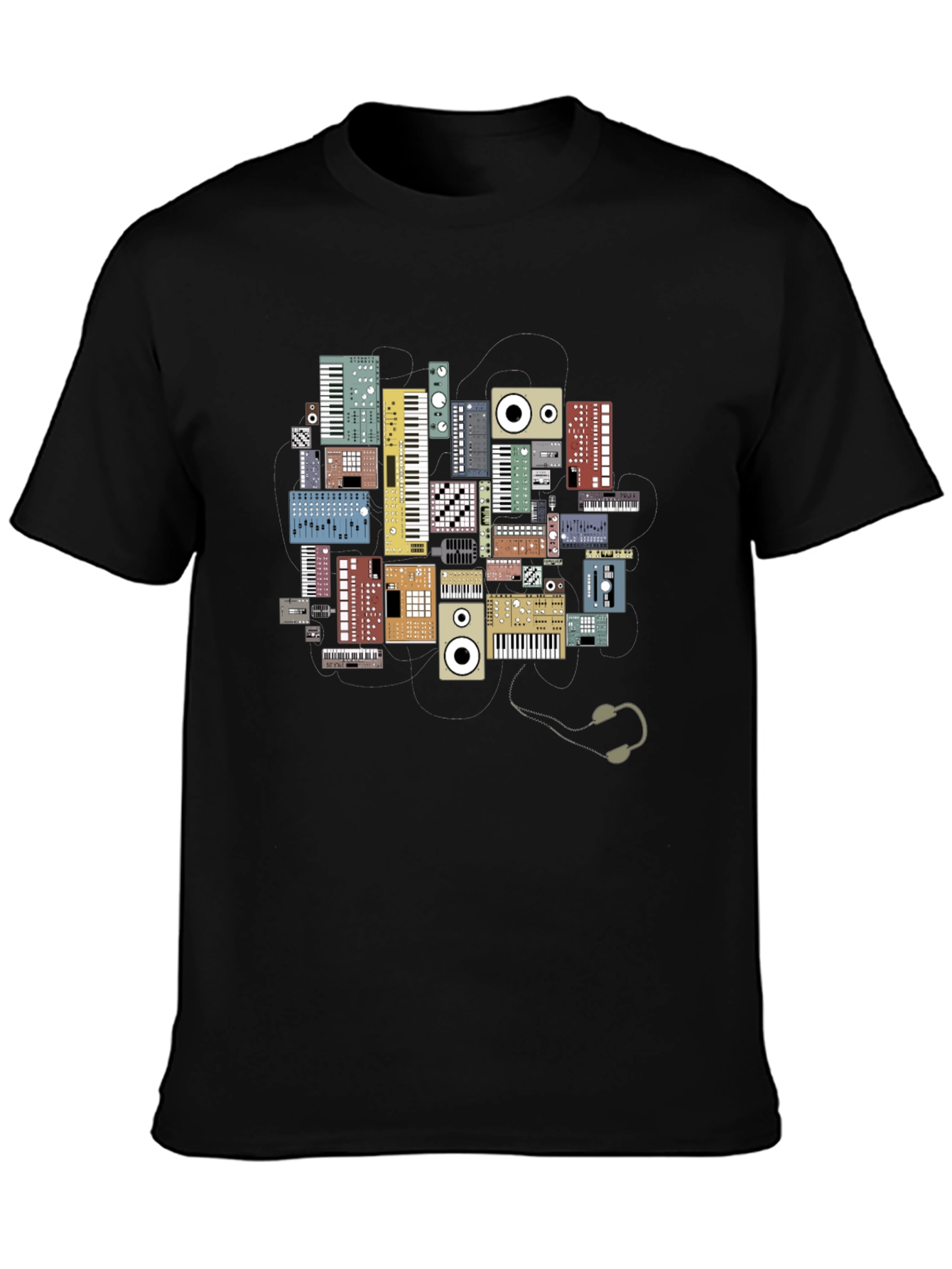 Synth Keyboard T-Shirt - Musical Instrument Graphic Tee