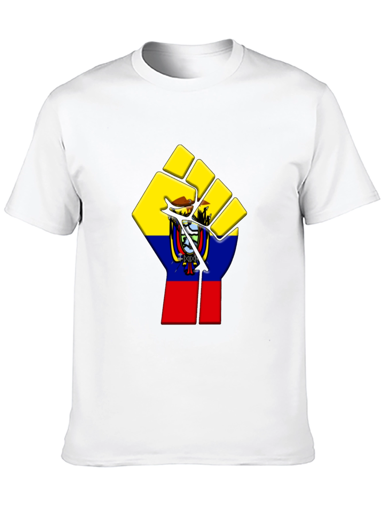 Ecuador Flag Fist Graphic Tee - Black