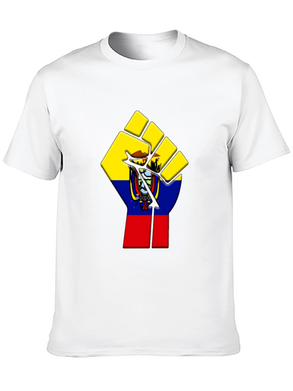 Ecuador Flag Fist Graphic Tee - Black