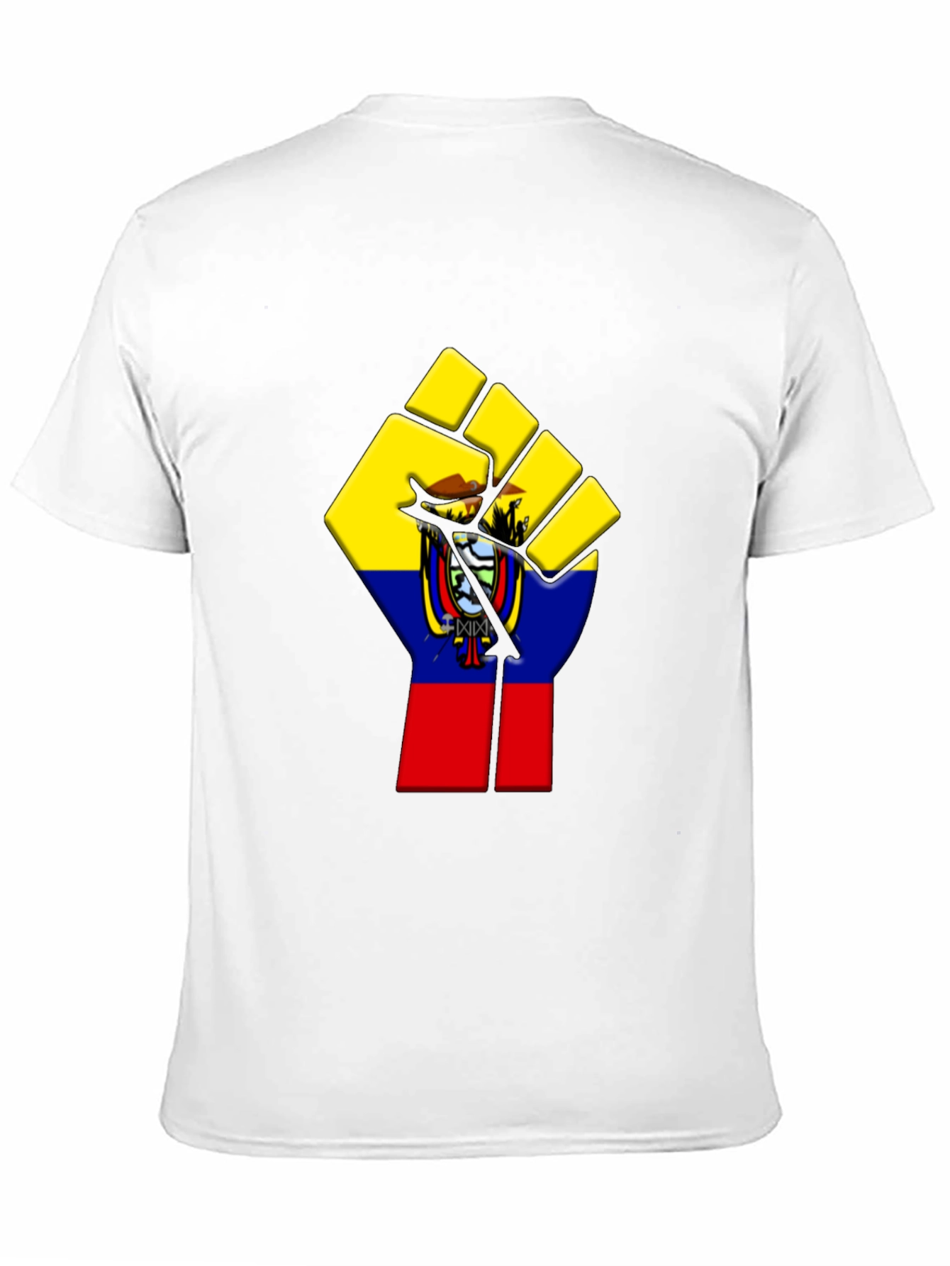 Ecuador Flag Fist Graphic Tee - Black
