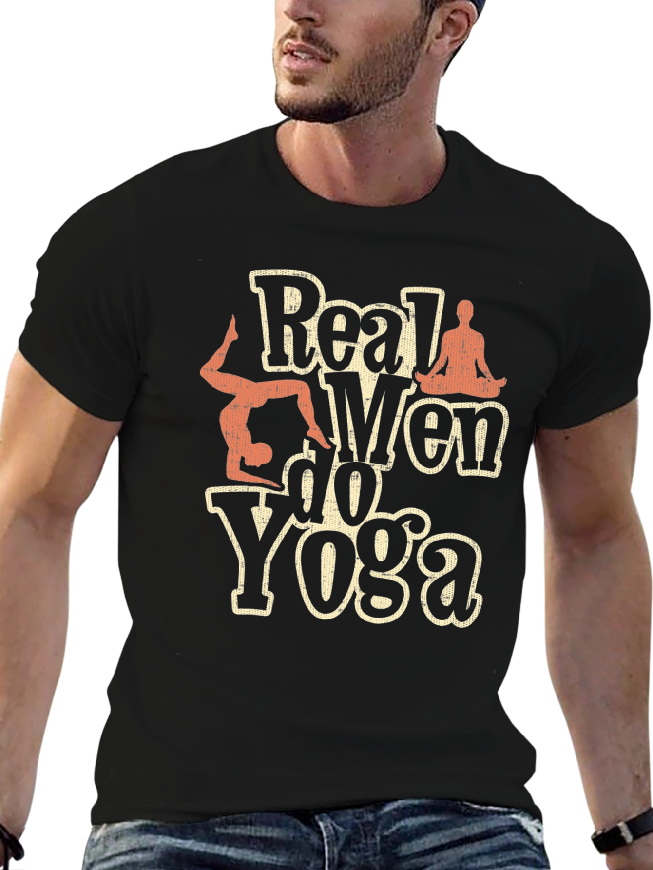 Real Men Do Yoga Graphic T-Shirt