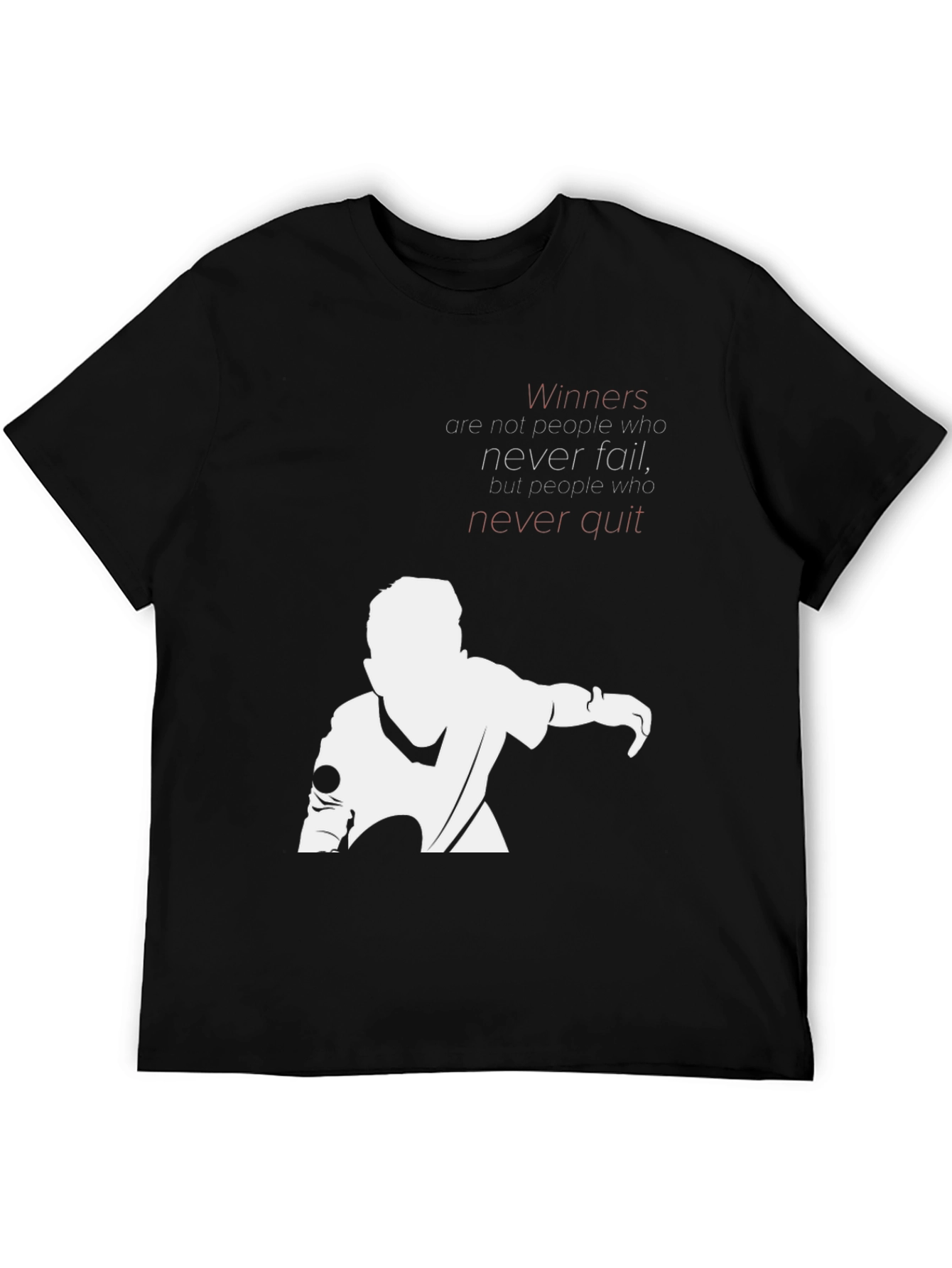 Motivational Graphic T-Shirt - Never Quit