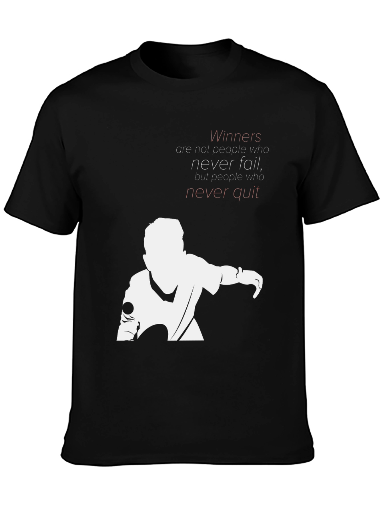 Motivational Graphic T-Shirt - Never Quit
