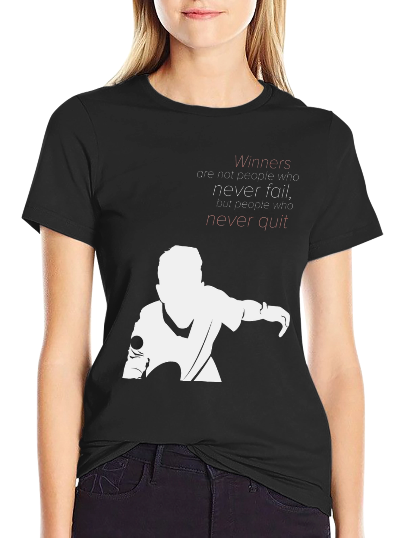 Motivational Graphic T-Shirt - Never Quit