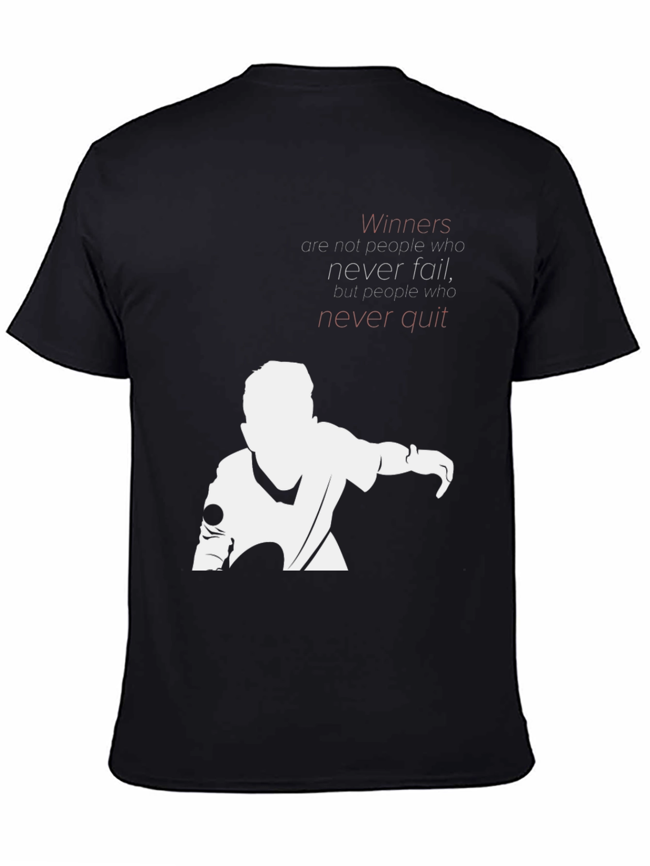 Motivational Graphic T-Shirt - Never Quit