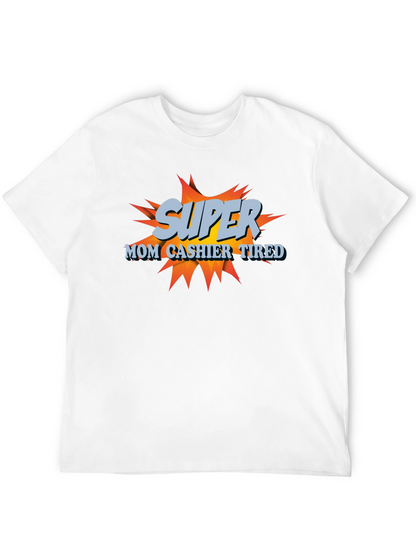 Super Mom Cashier Tired T-Shirt - Black