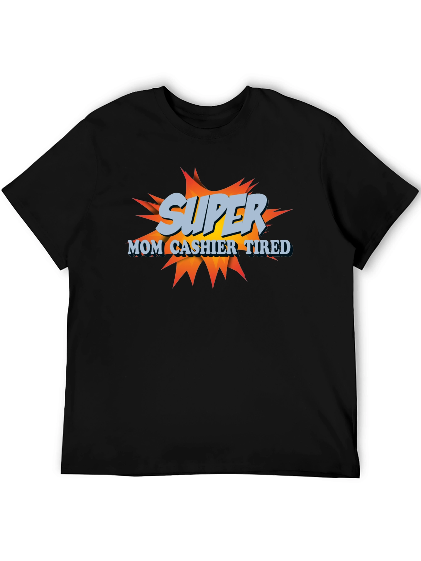 Super Mom Cashier Tired T-Shirt - Black