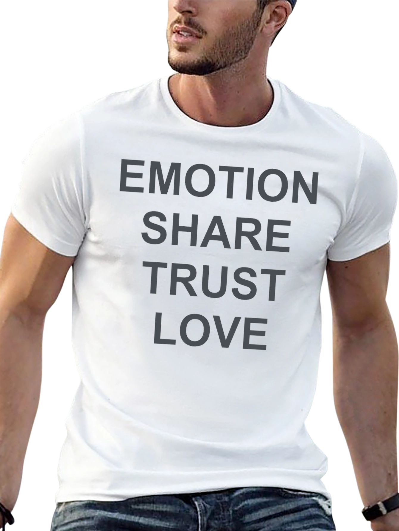 Emotion Share Trust Love Black T-Shirt