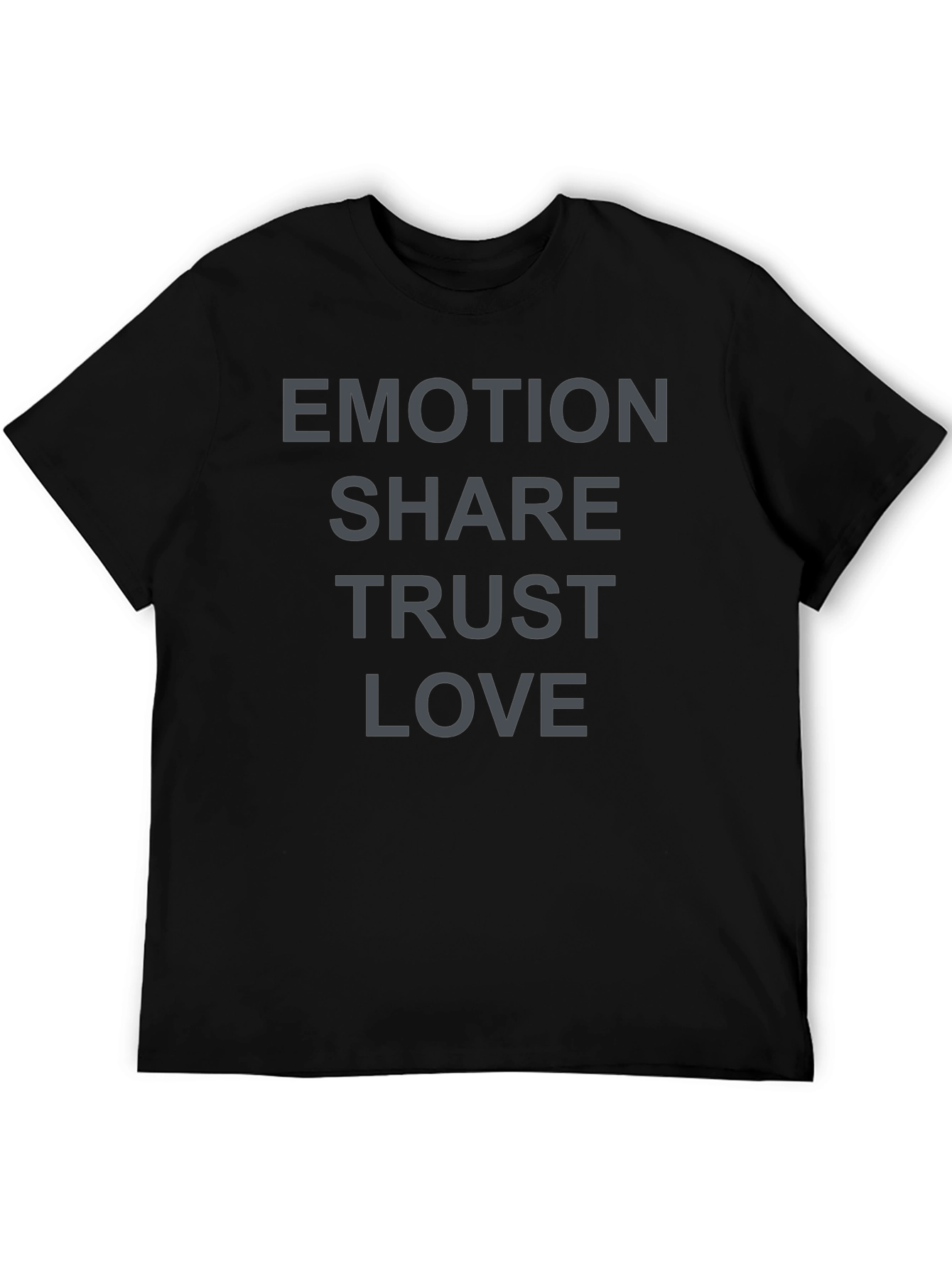 Emotion Share Trust Love Black T-Shirt