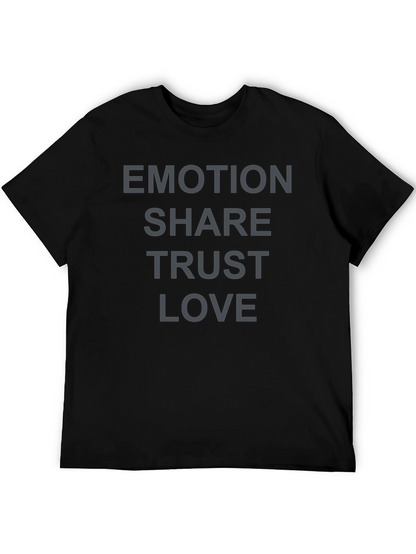 Emotion Share Trust Love Black T-Shirt