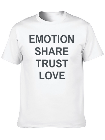 Emotion Share Trust Love Black T-Shirt