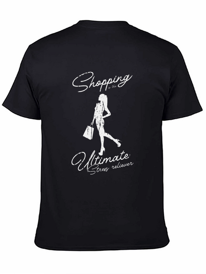 Shopping Stress Reliever Black T-Shirt
