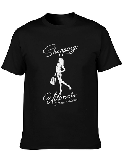 Shopping Stress Reliever Black T-Shirt