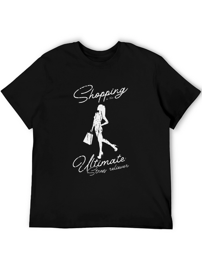 Shopping Stress Reliever Black T-Shirt