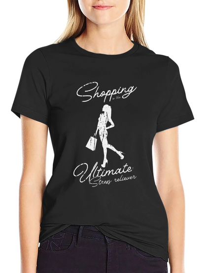 Shopping Stress Reliever Black T-Shirt