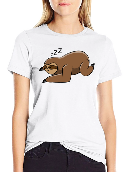 Sleeping Sloth Black T-Shirt