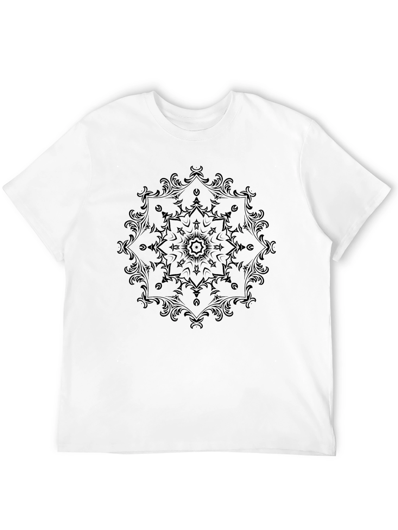 Elegant Black Mandala Graphic T-Shirt