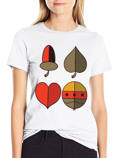 Novelty Card Suit Graphic Tee - Black