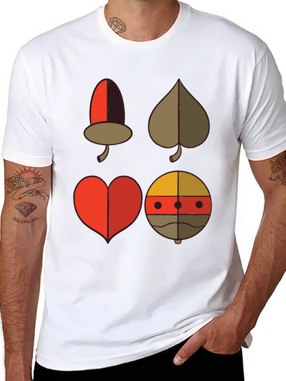 Novelty Card Suit Graphic Tee - Black