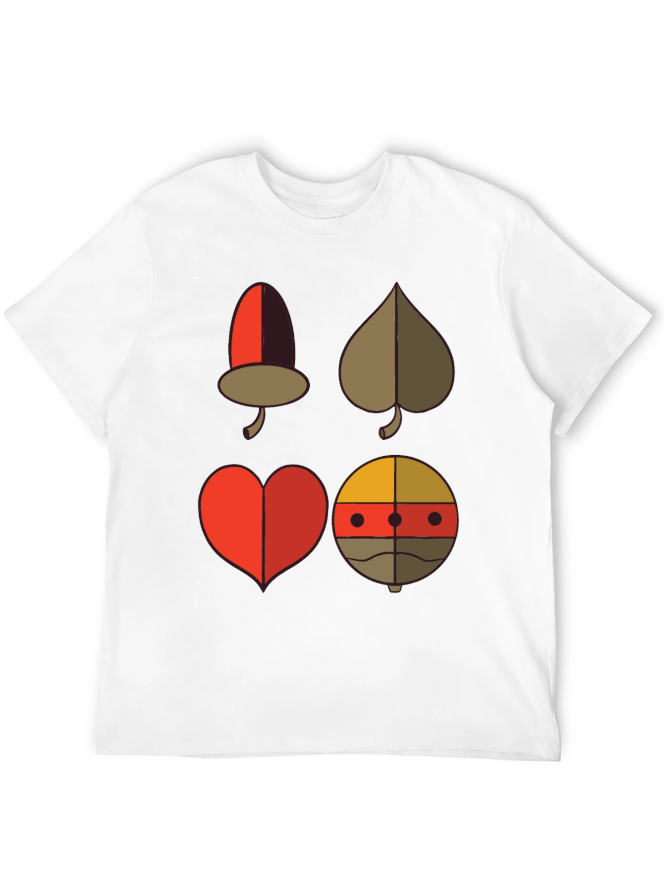 Novelty Card Suit Graphic Tee - Black