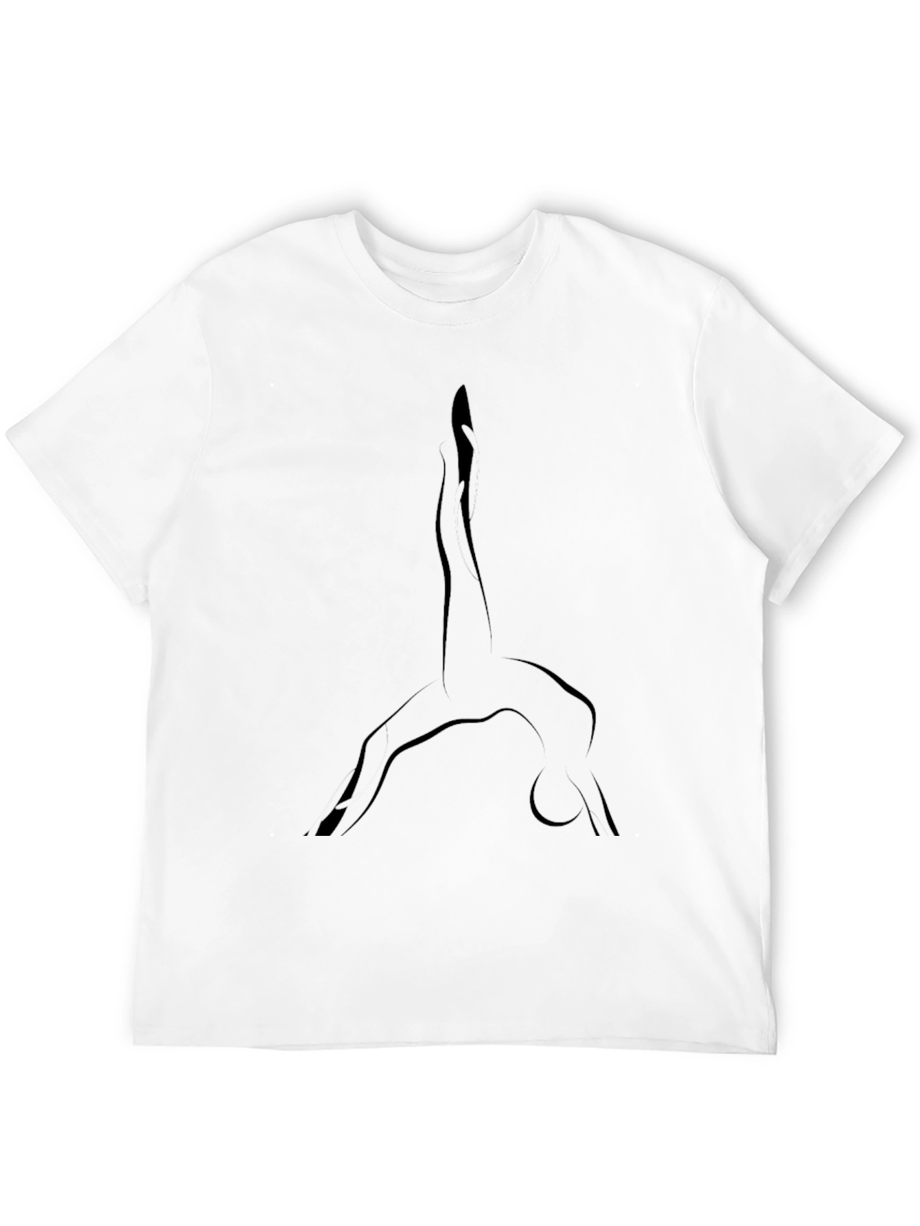 Mens Black Yoga Silhouette Tee