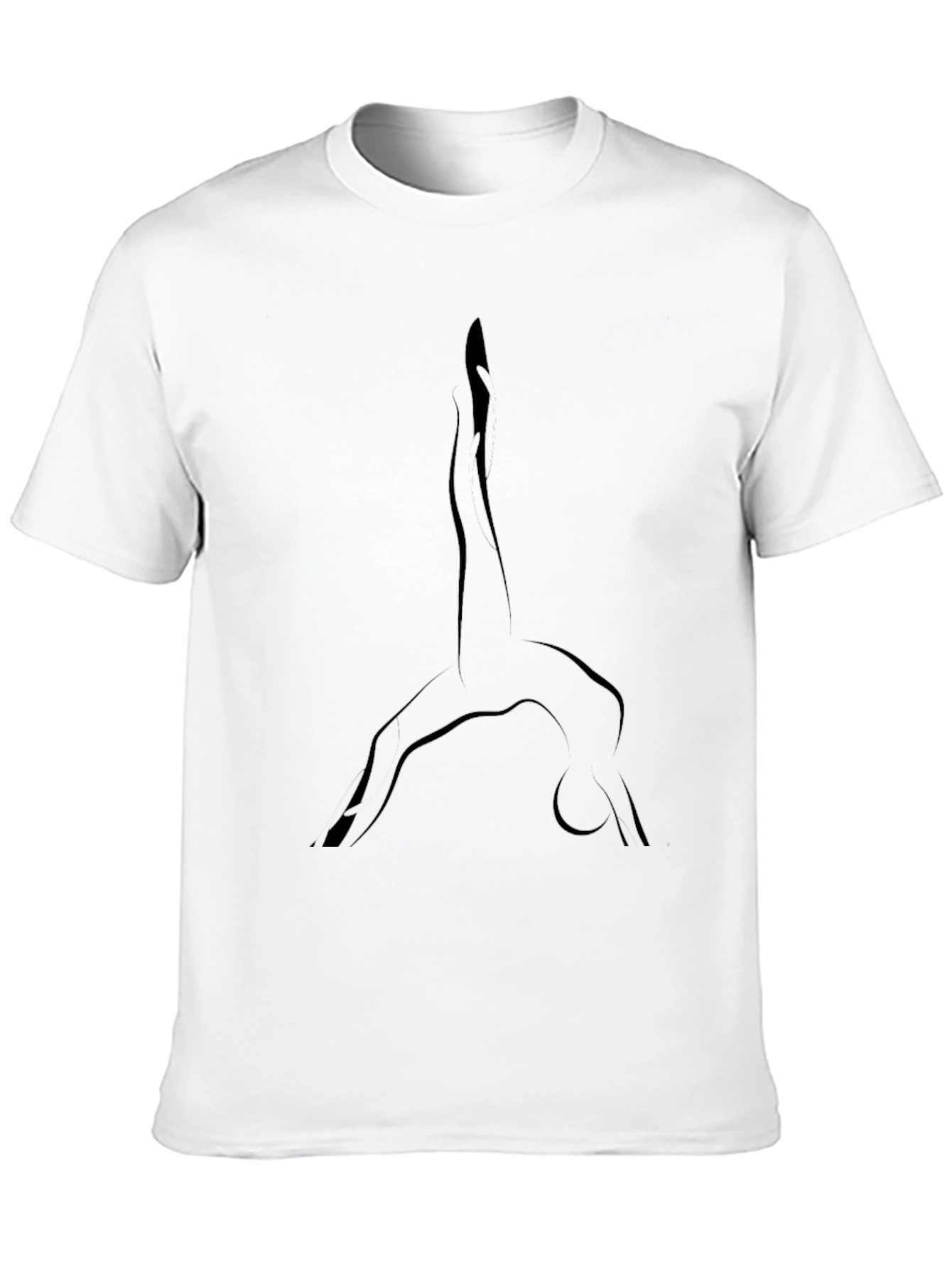Mens Black Yoga Silhouette Tee