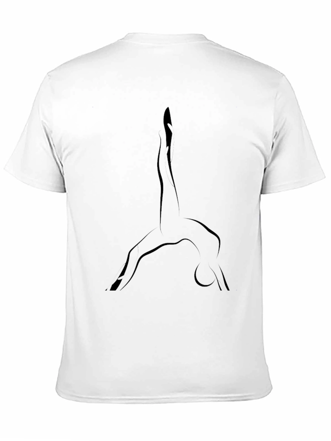 Mens Black Yoga Silhouette Tee
