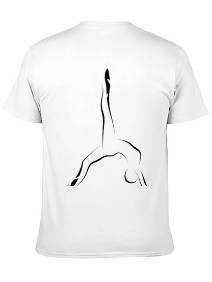 Mens Black Yoga Silhouette Tee