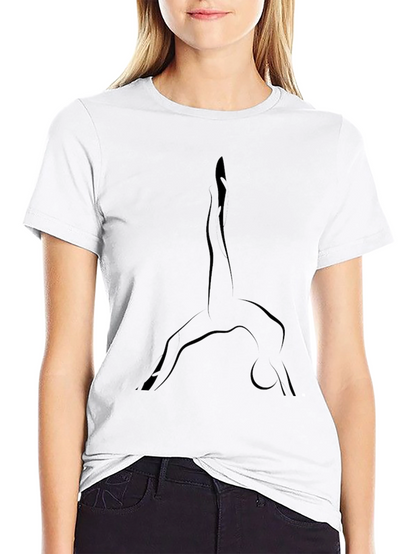 Mens Black Yoga Silhouette Tee