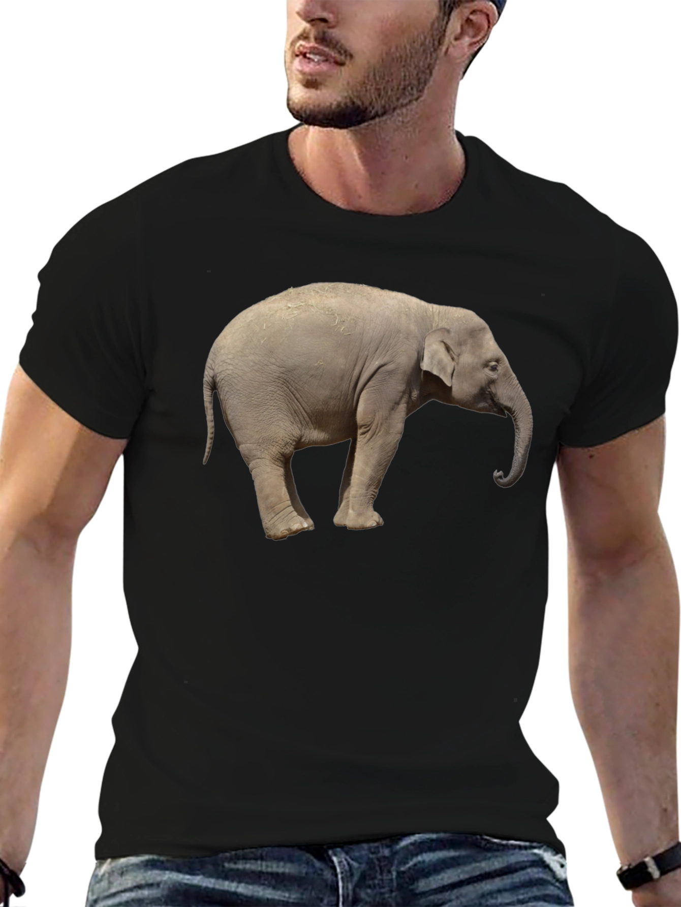 Elephant Graphic Tee - Cool Animal Print T-Shirt
