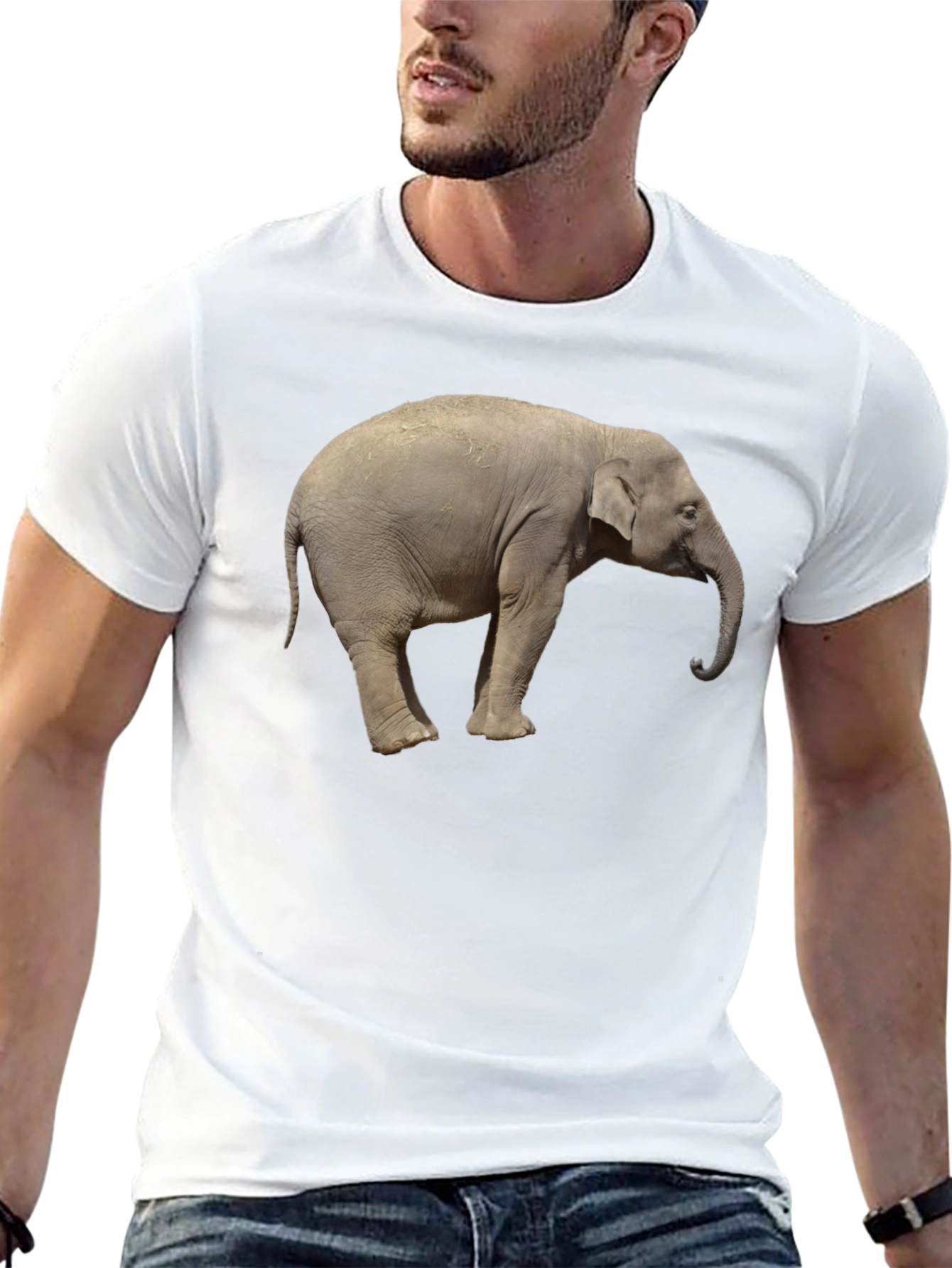 Elephant Graphic Tee - Cool Animal Print T-Shirt