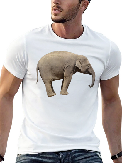 Elephant Graphic Tee - Cool Animal Print T-Shirt