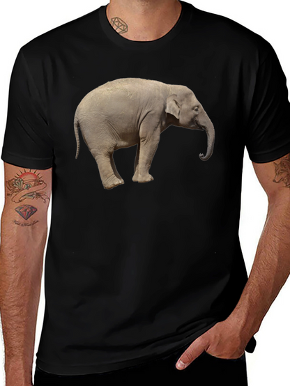 Elephant Graphic Tee - Cool Animal Print T-Shirt