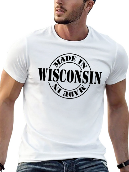 Made in Wisconsin T-Shirt - Black Cotton Tee
