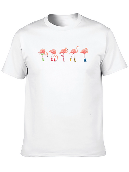 Fun Flamingo Rain Boot T-Shirt - Black