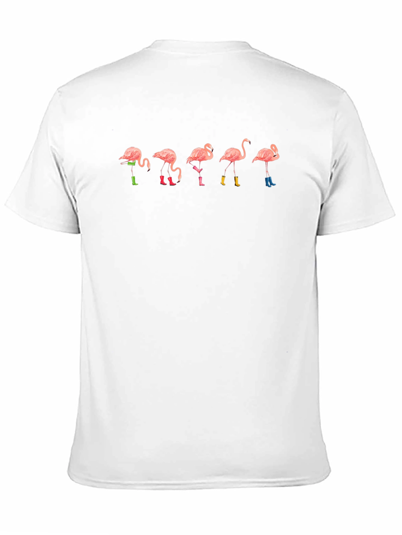 Fun Flamingo Rain Boot T-Shirt - Black