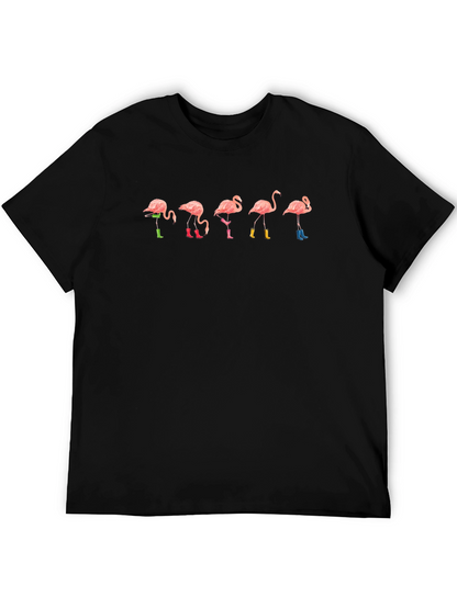 Fun Flamingo Rain Boot T-Shirt - Black
