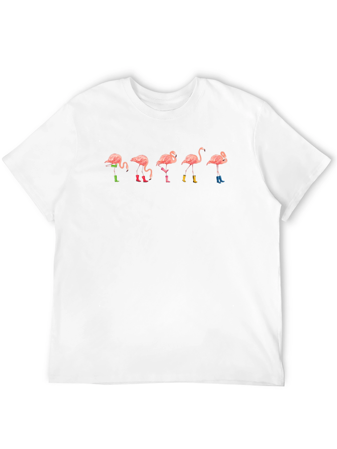Fun Flamingo Rain Boot T-Shirt - Black