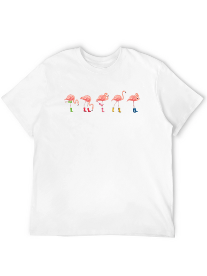 Fun Flamingo Rain Boot T-Shirt - Black