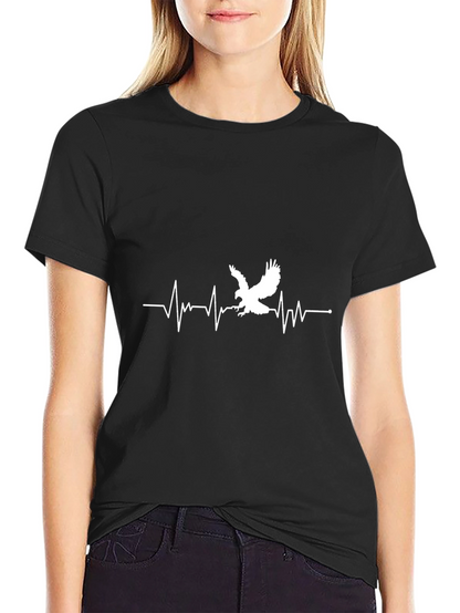 Eagle Heartbeat Graphic Tee - Mens Black T-Shirt