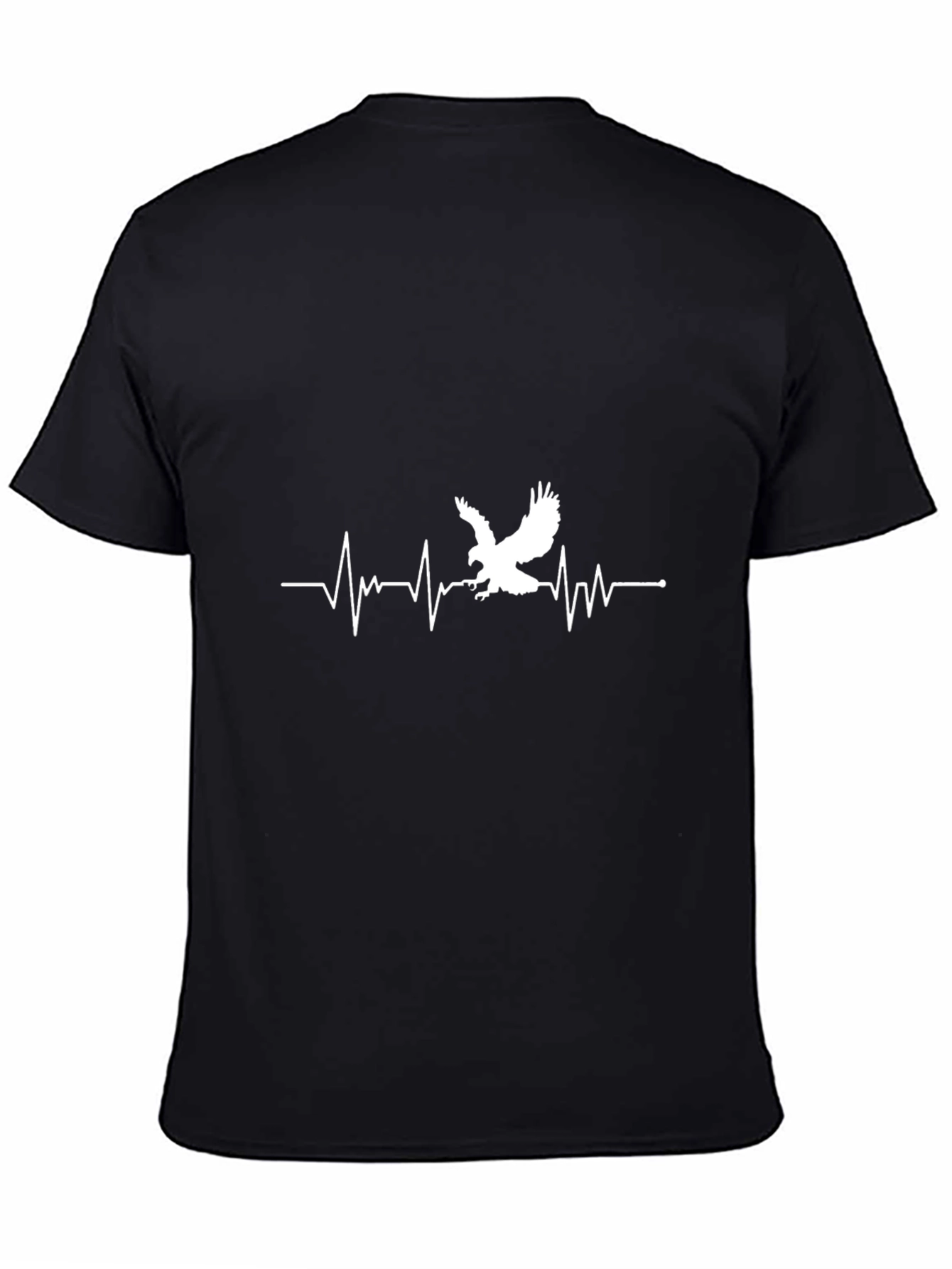 Eagle Heartbeat Graphic Tee - Mens Black T-Shirt