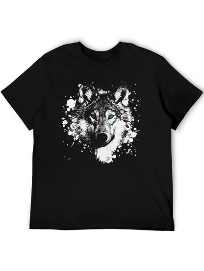Wolf Graphic Tee - Blue Eyes Black T-Shirt