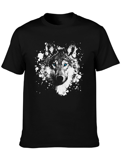 Wolf Graphic Tee - Blue Eyes Black T-Shirt