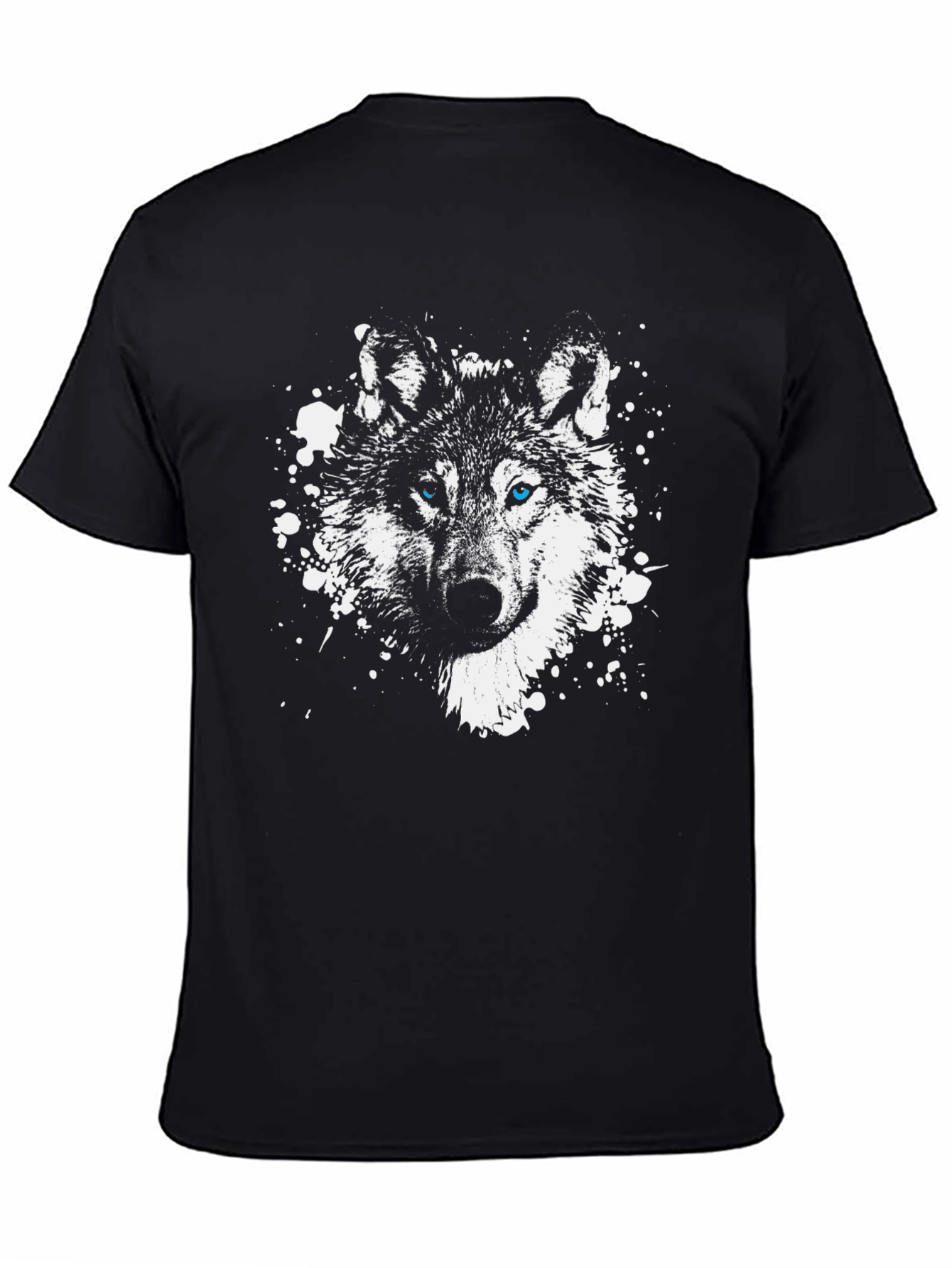 Wolf Graphic Tee - Blue Eyes Black T-Shirt