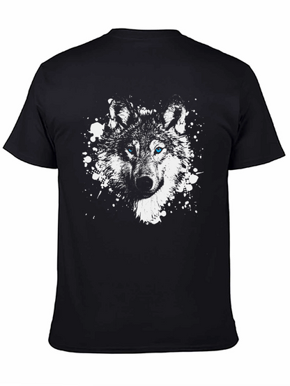Wolf Graphic Tee - Blue Eyes Black T-Shirt